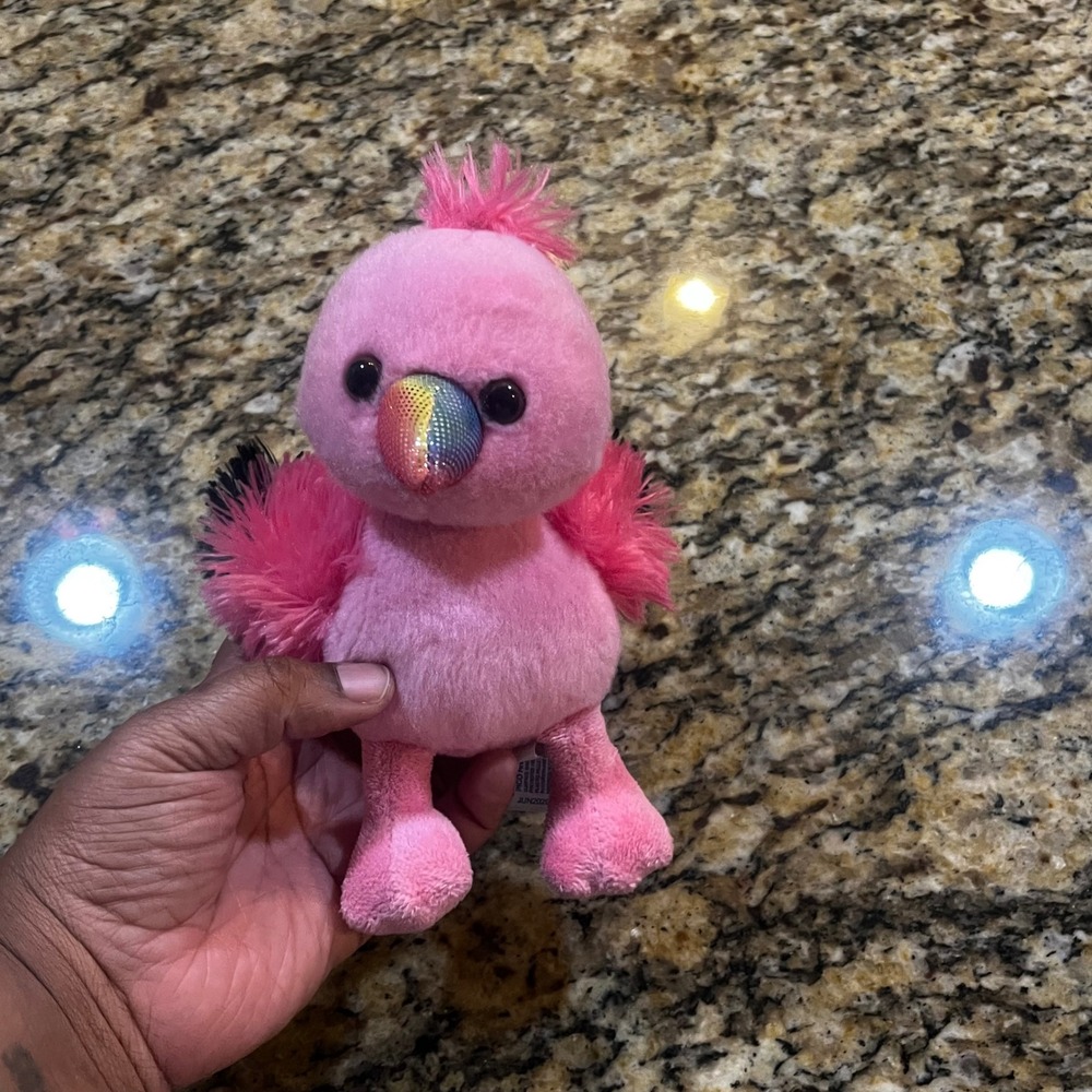 2020 Aurora Mini Flopsie Fairy Flamingo Rainbow Glitter Beak Stuffed Animal‎ 8"